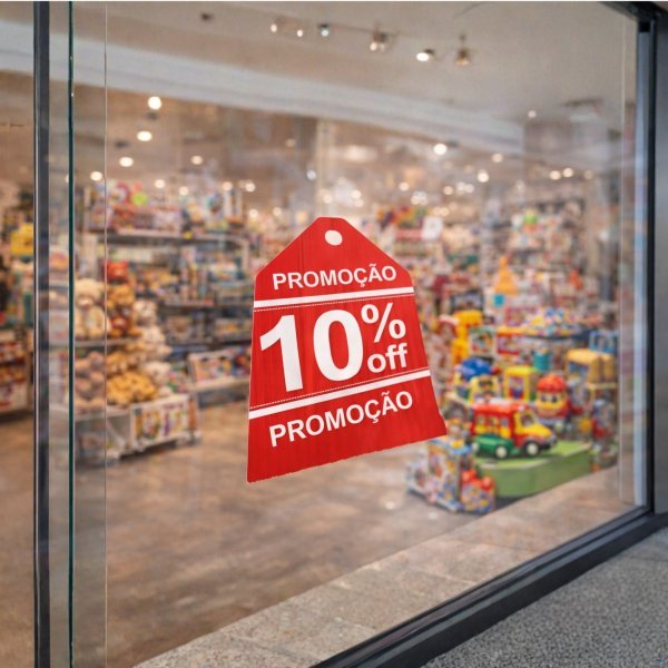 Adesivo de Vitrine - Etiqueta