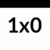 1x0 (frente preto, verso branco)